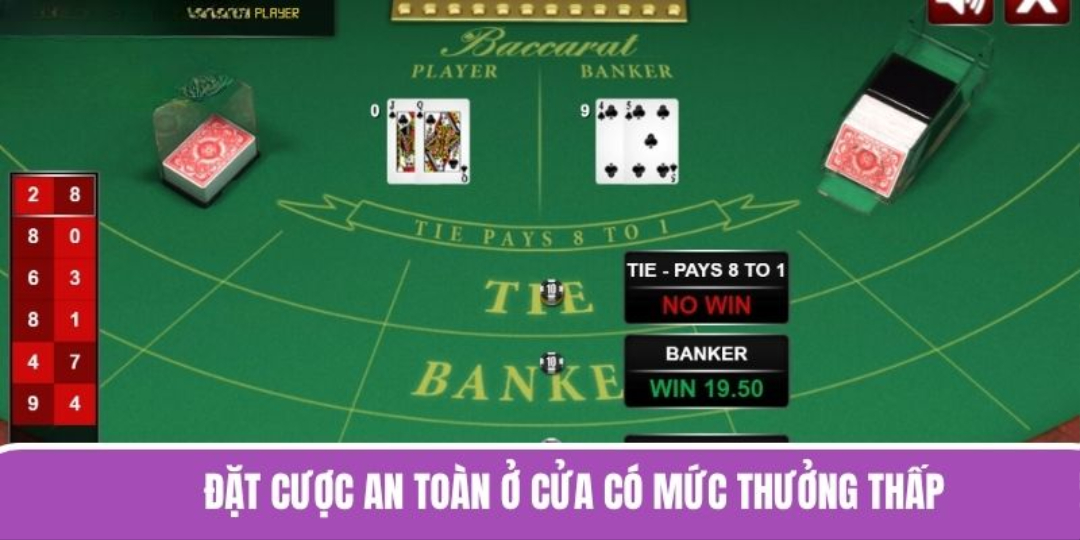 Đặt cược an toàn ở cửa có mức thưởng thấp